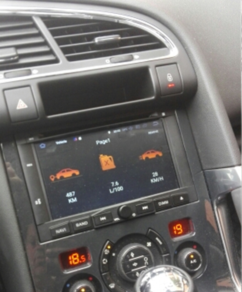 7" GPS multimediální 2DIN DVD autorádio Android pro vozy Peugeot 3008 5008