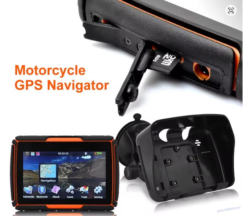 4.3" Moto GPS navigace voděodolná iGO Primo EU
