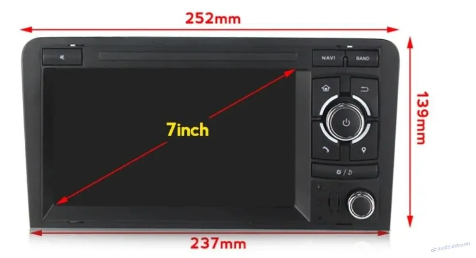 AUDI A3 S3 2DIN Android 12 GPS navigace