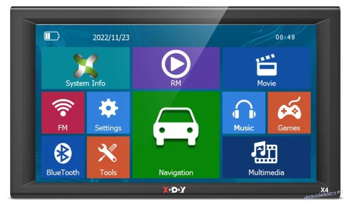9" GPS navigace XGODY X4 TRUCK do kamionu iGO Primo EU 2025