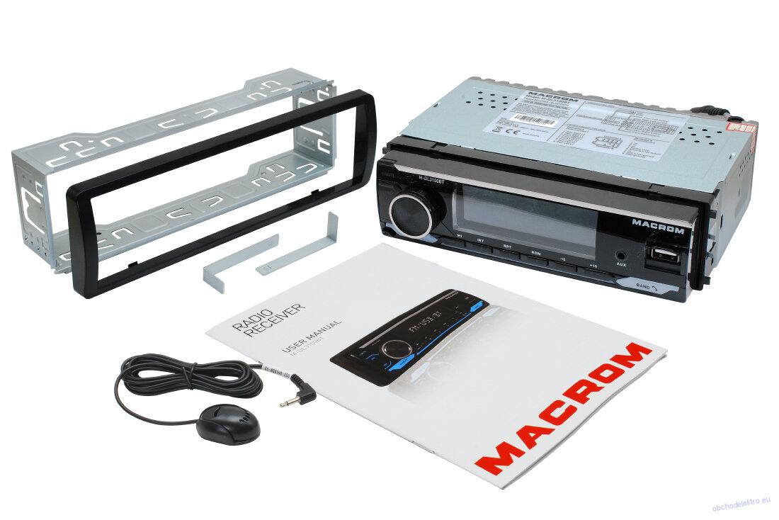 MACROM M-DL3100BT autorádio CD / USB / SD / MP3 / BT hands free / BT audio