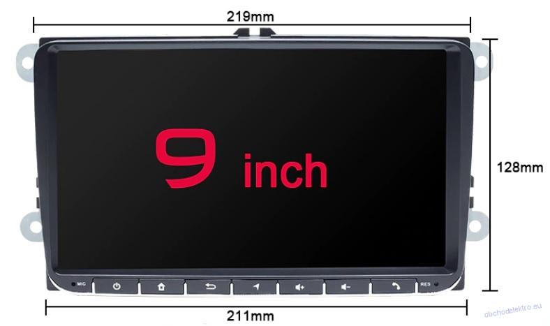 9" VW SKZ Seat Android 13 GPS navigace