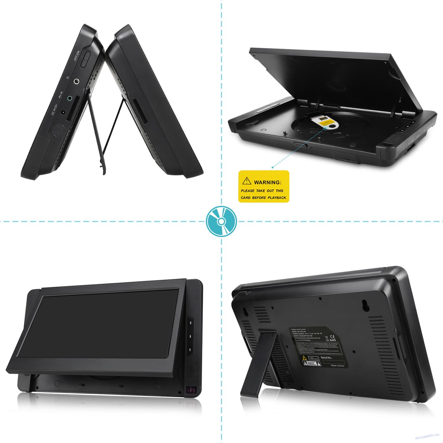 Set LCD monitorů 2x10" USB/SD/DVD