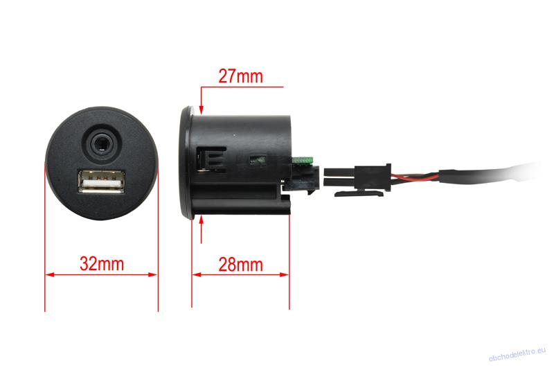 USB+JACK konektor Nissan
