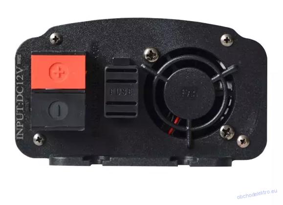 Měnič napětí Geti GPI 612 12V/230V 600W USB