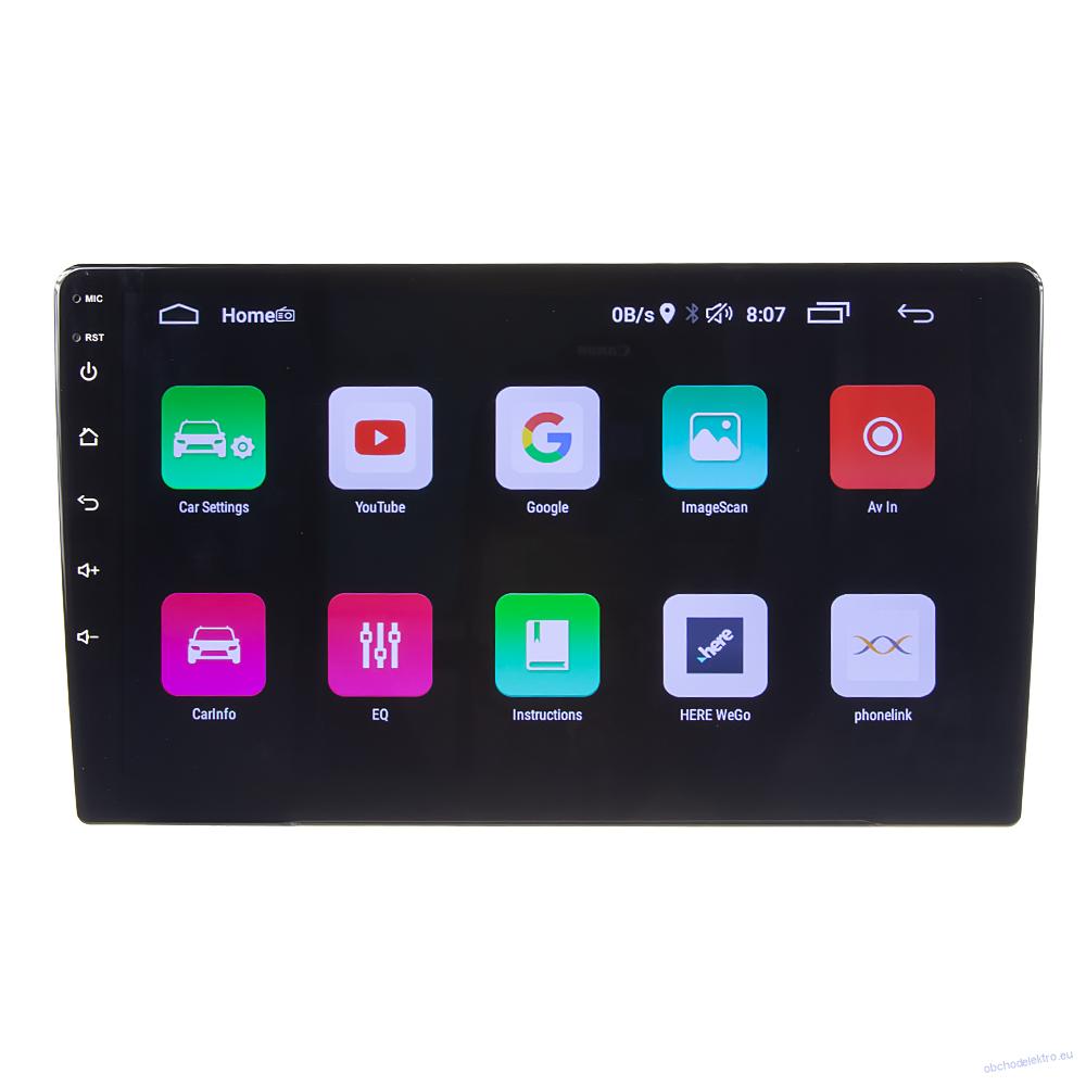 Autorádio s 9" LCD, Android 10.0, WI-FI, GPS, Mirror link, Bluetooth, 2x USB