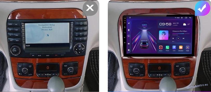 Android 10  Multimediální přehrávač pro Mercedes Benz S-Class W220
