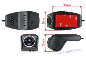DVR kamera HD, Wi-Fi, univerzální na sklo