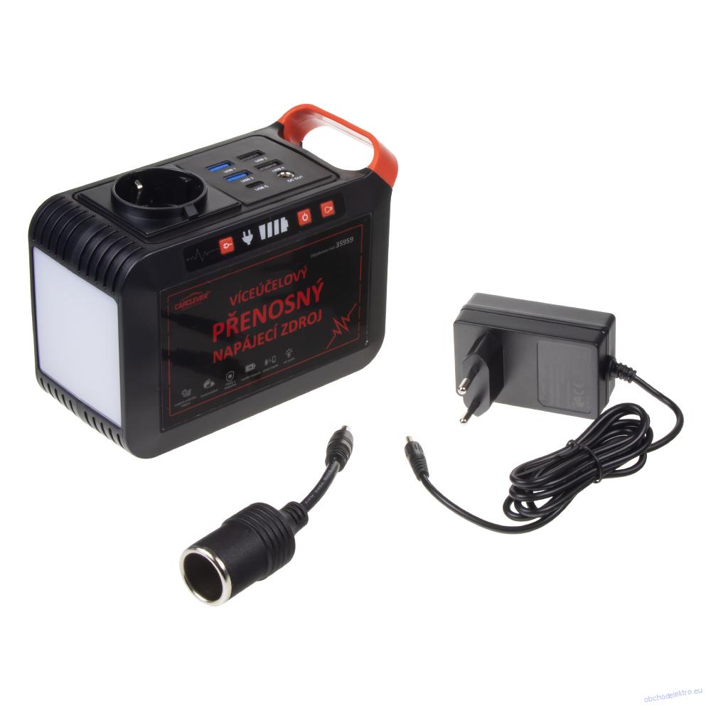 Multifunkční nabíjecí stanice - powerbanka, Li-Ion 24.000mAh / 88,8Wh, AC-80W