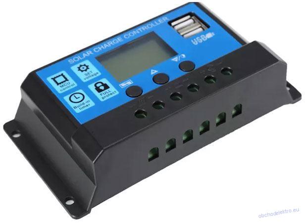 Solární regulátor PWM YJSS30 12-24V/30A+USB