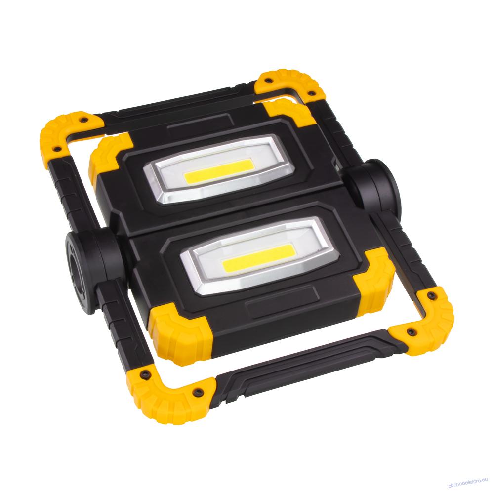 AKU LED světlo přenosné, bílá/oranžová, 18x 1W, 103x105x201mm, ECE R10