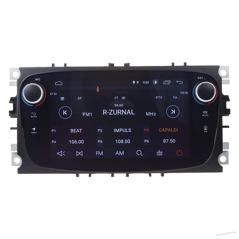 Autorádio pro Ford 2008-2012 s 7" LCD, Android 10.0, WI-FI, GPS, Mirror link, Bluetooth, 2x USB