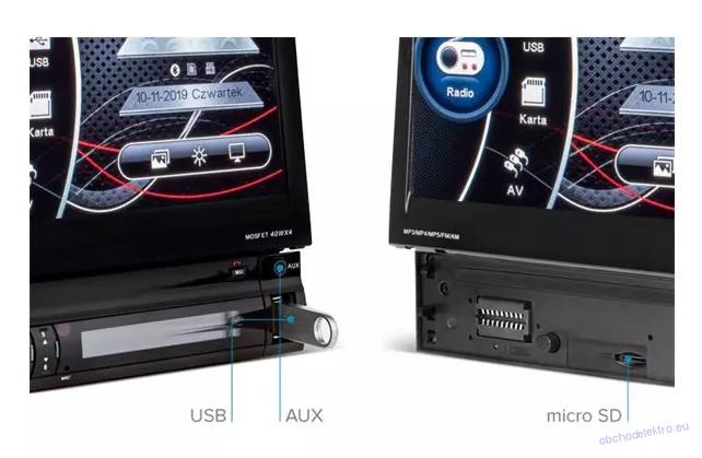 Autorádio 1DIN s výsuvným LCD  odnímatelný panel doprodej