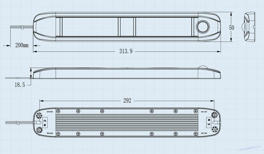 LED osvětlení interiéru univerzální 12-24V 36LED, ECE R10