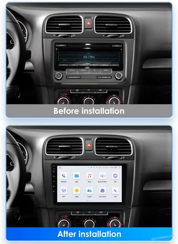 Multimediální přehrávač Android 13 Volkswagen/Golf 6 Navigace