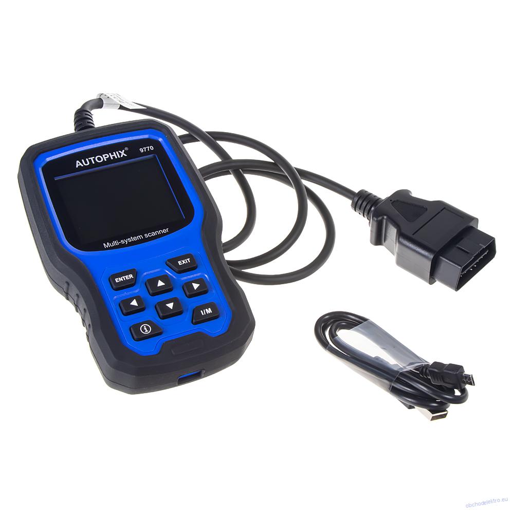 Univerzální autodiagnostika Autophix 9770 OBDII pro Mercedes-Benz, Smart CZ menu