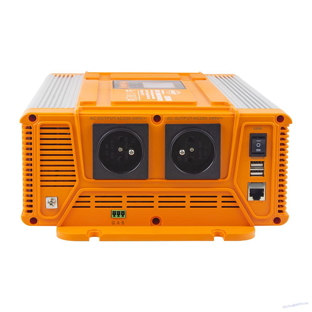 Sinusový měnič napětí z 12/230V, 2000W/displej