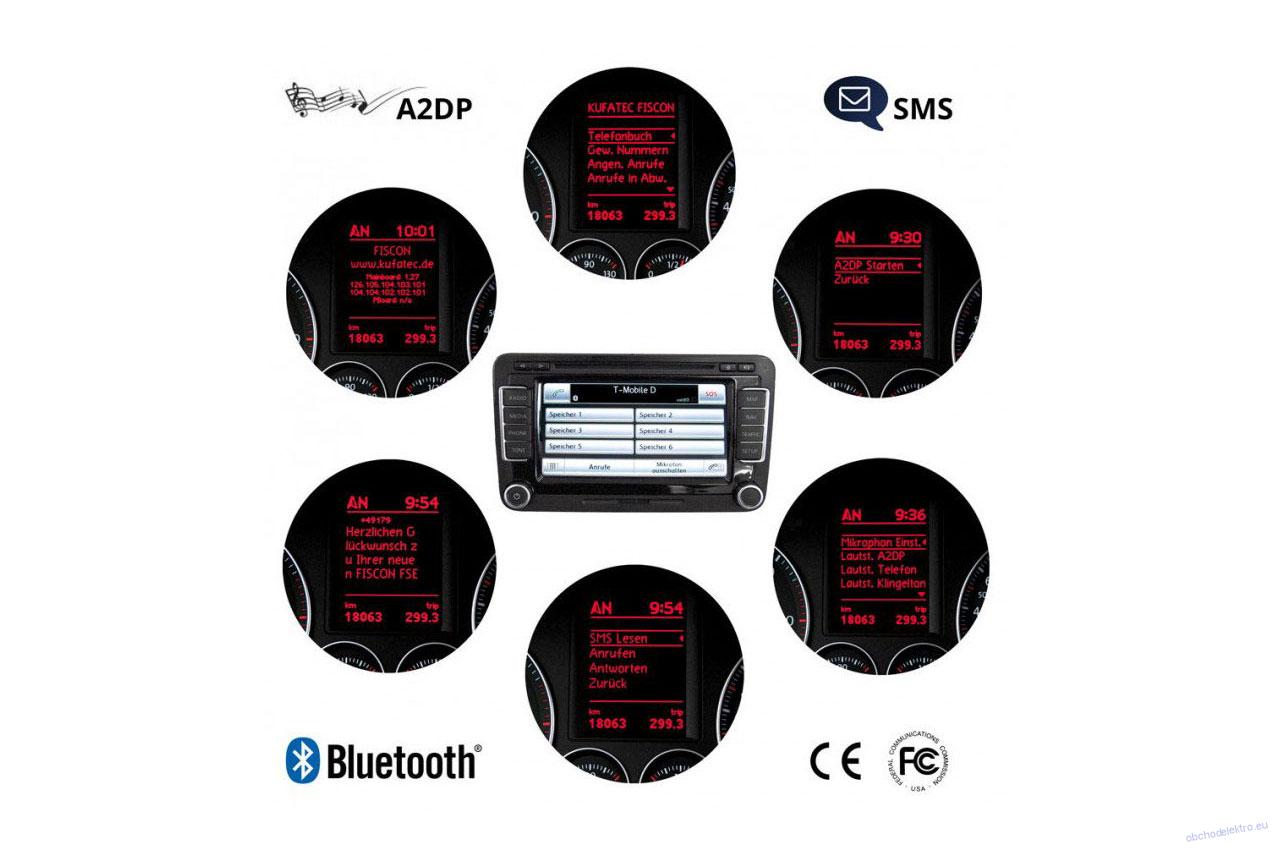 Bluetooth HF sada do vozů VW, Škoda, verze Plus