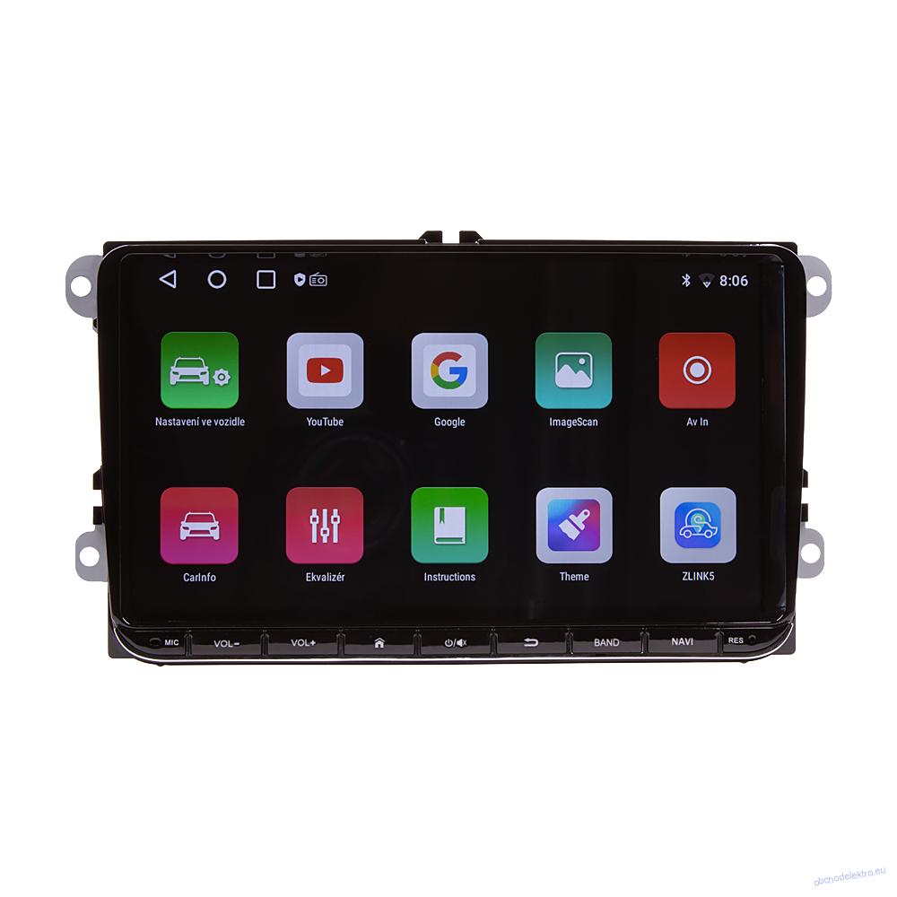 Autorádio pro VW, Škoda, Seat s 9" LCD, Android 11, WI-FI, GPS, CarPlay