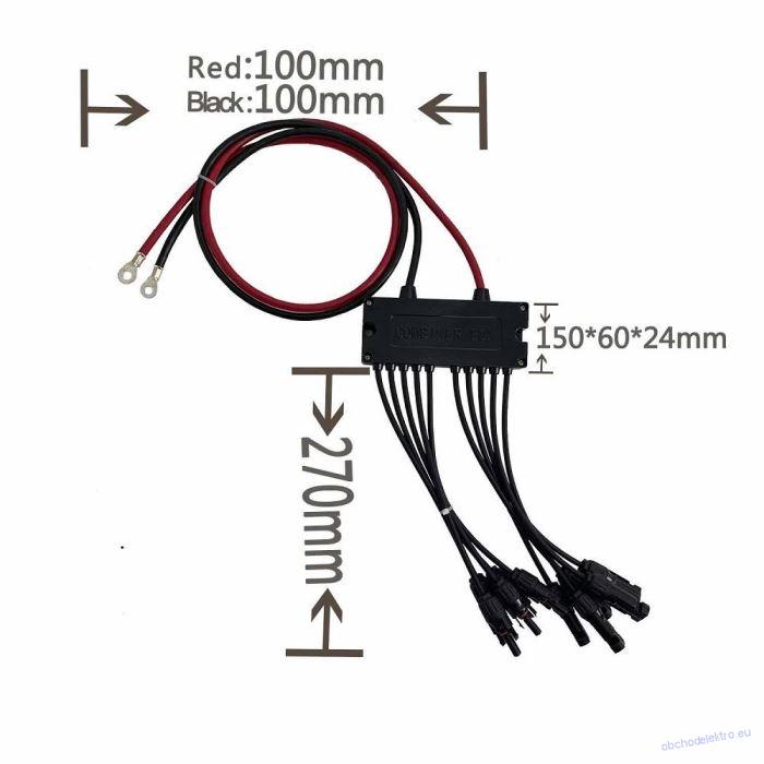 Paralelní propojení solárních panelů 5x MC-4 IN - 1x OUT (combiner box)