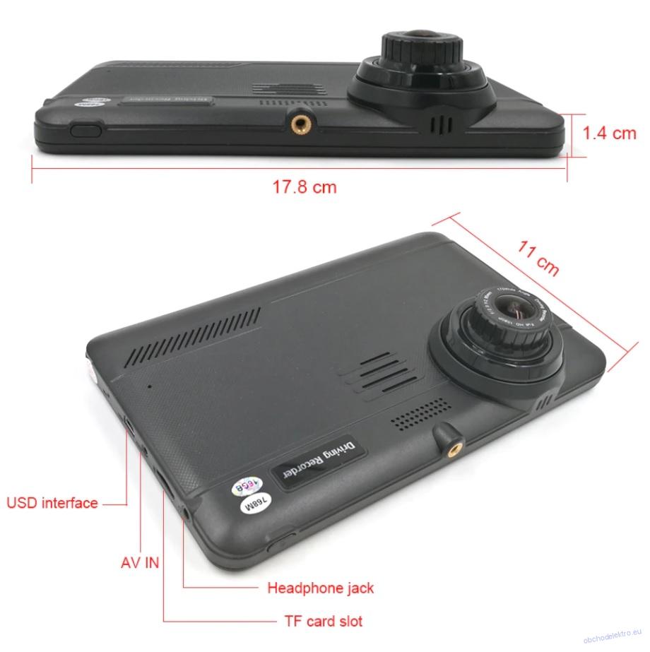 7" GPS DRV kamera, Android iGO Primo Full Truck 2025 EU 16GB