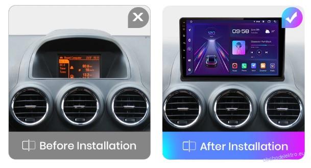 Android 12 GPS navigace pro vozy Opel Antara 2006 - 2017 Carplay Multimedia