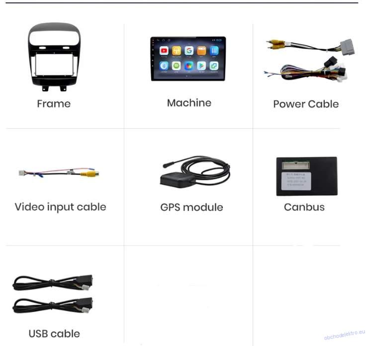 Fiat Feemont 2012 2DIN Android 11 GPS navigace