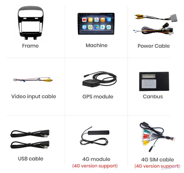 Fiat Feemont 2012 2DIN Android 12 GPS navigace 8 core 32GB