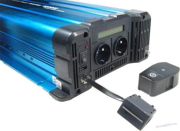 Měnič napětí 12V/230V 2000W, FS2000, čistá sinusovka, D.O. bezdrátové