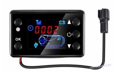 LCD ohřívače vzduchu LCD monitor spínač+řídicí dálkové ovládání pro nezávislé topení