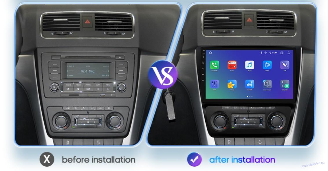 Autorádio pro Škoda YETI 5L, 4GB+64GB