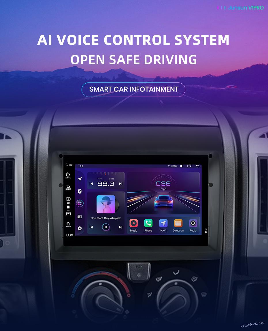 Autorádio pro FIAT/CITROEN/PEUGEOT s 7" LCD, Android 11 Carplay Android Auto