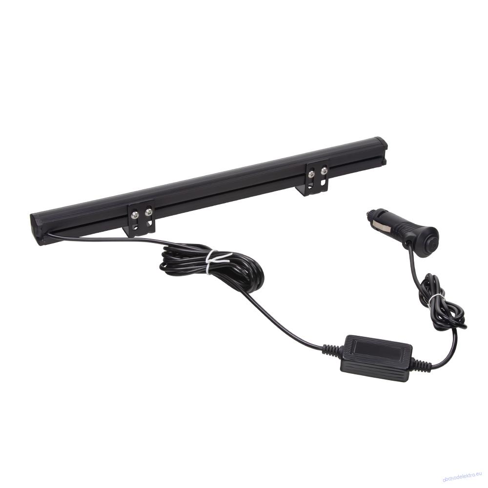 Gumové výstražné LED světlo vnější, oranžové, 12/24V, 340mm