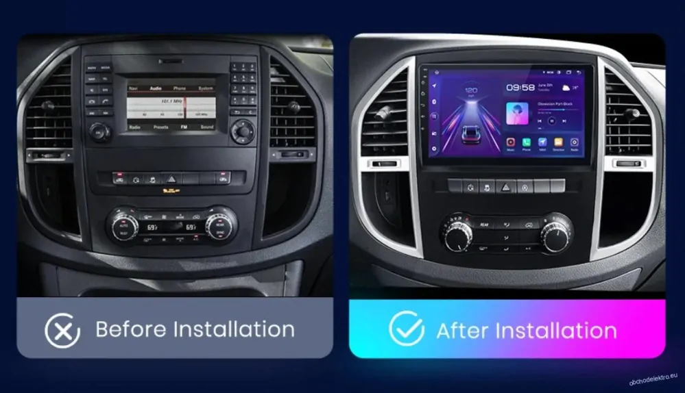 Mercedes Benz Vito W447 Android 12 Carplay 64GB