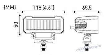 LED světlo obdélníkové, 2x10W, ECE R10, R149