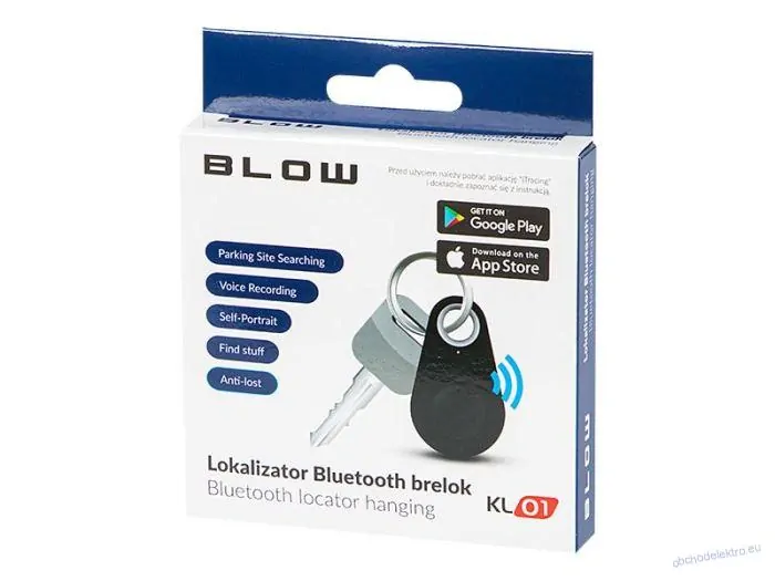 Bluetooth lokátor iTag, klíčenka BLOW, černá