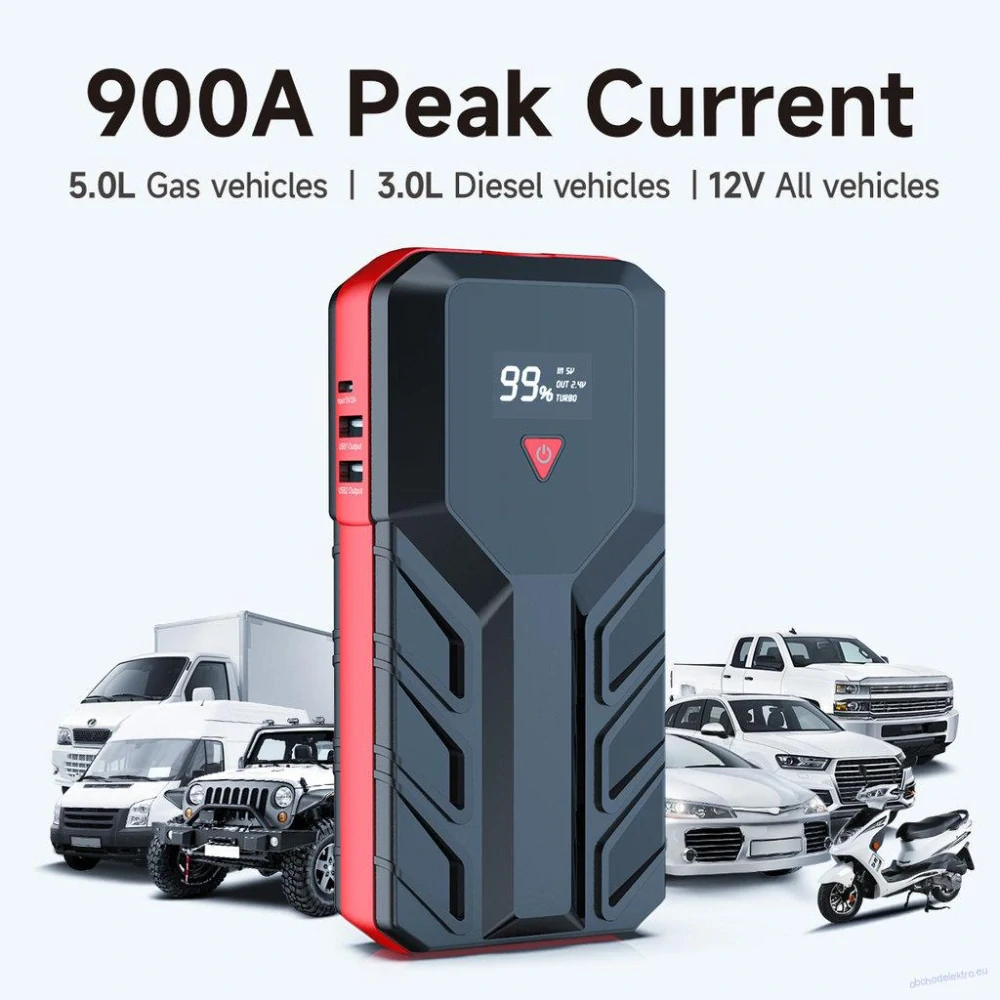 JS12 Jump starter sada pro nouzové startování 12.000 mAh