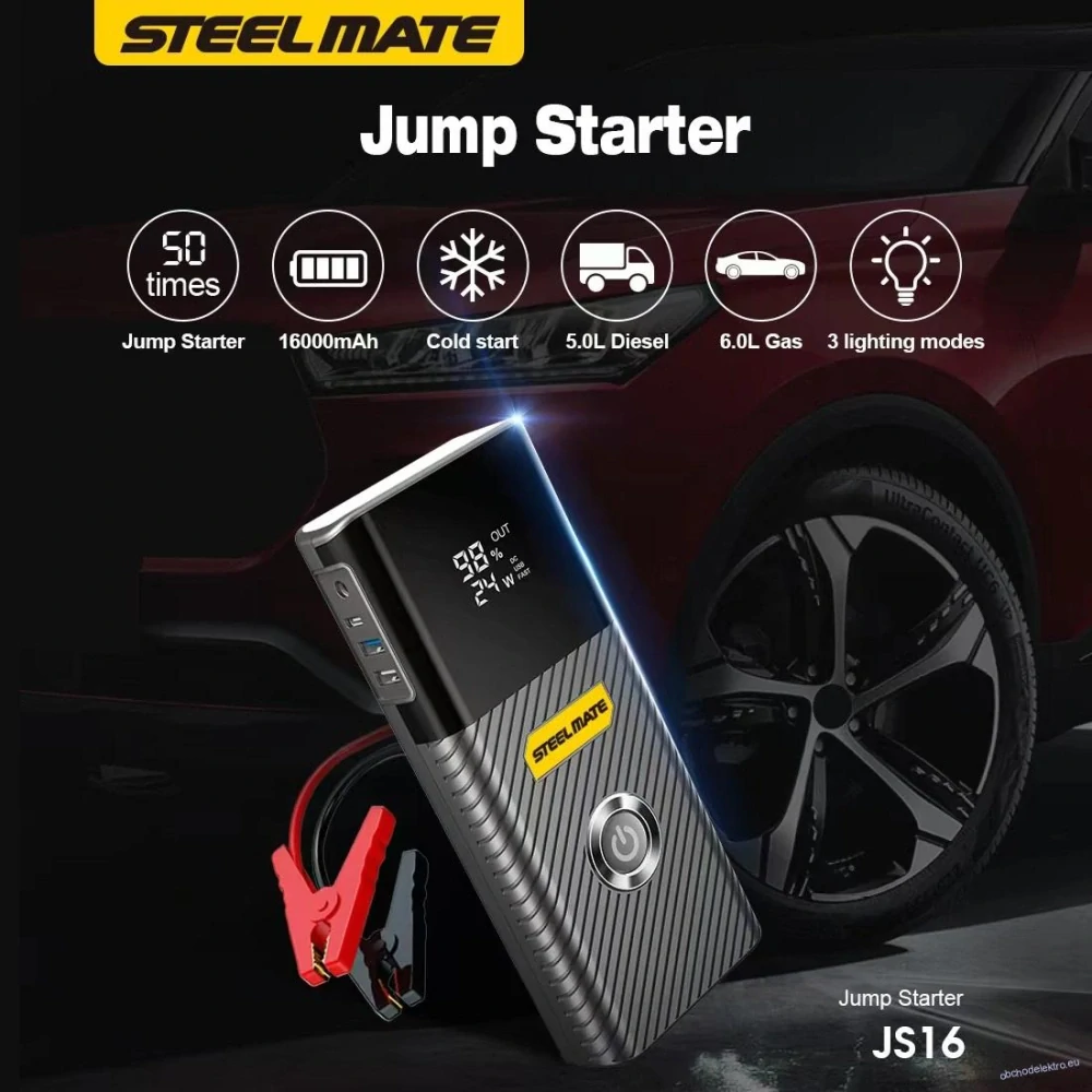 JS16 Jumpstarter sada pro nouzové startování 16.000 mAh