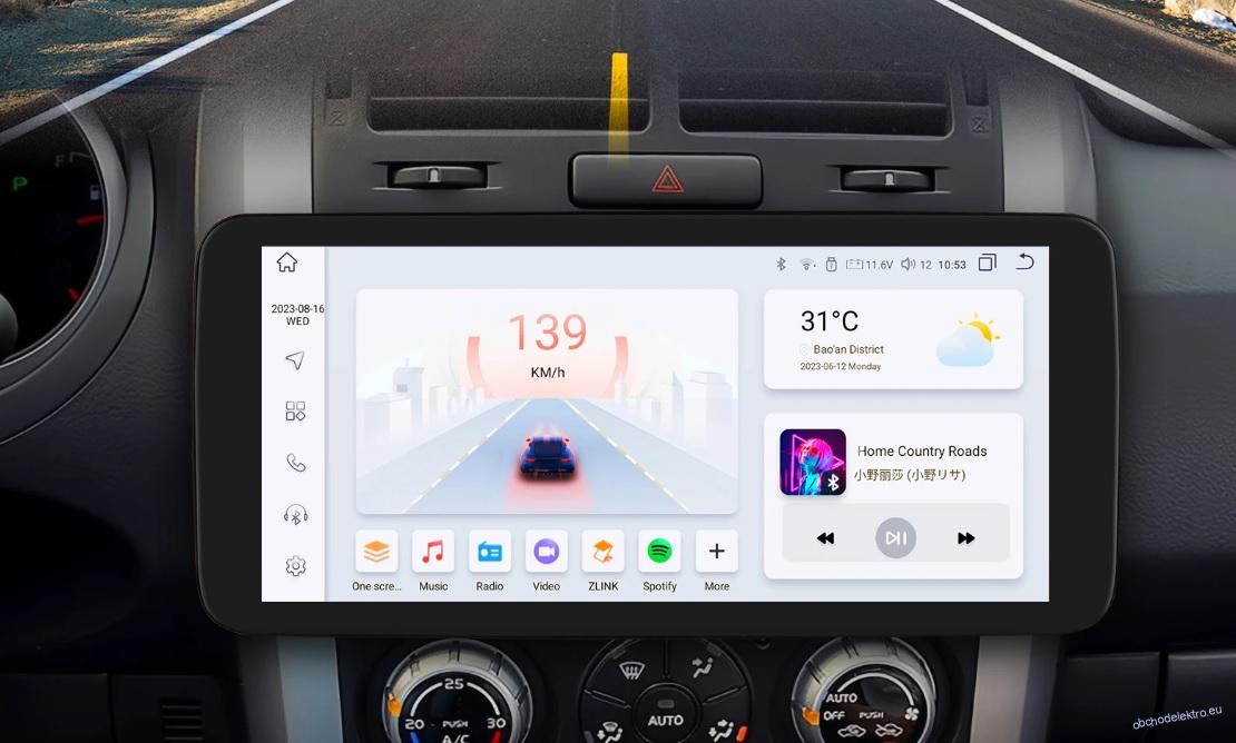 Autorádio s Android 12 1DIN 10.33" LCD