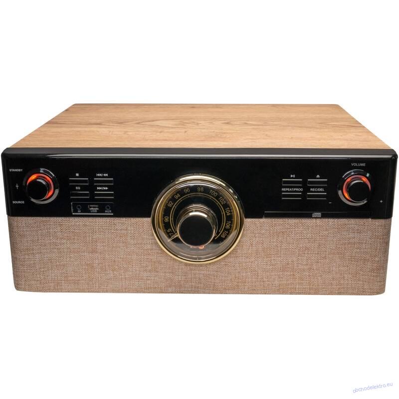 Gramofon AKAI ATT-300CC černý/hnědý