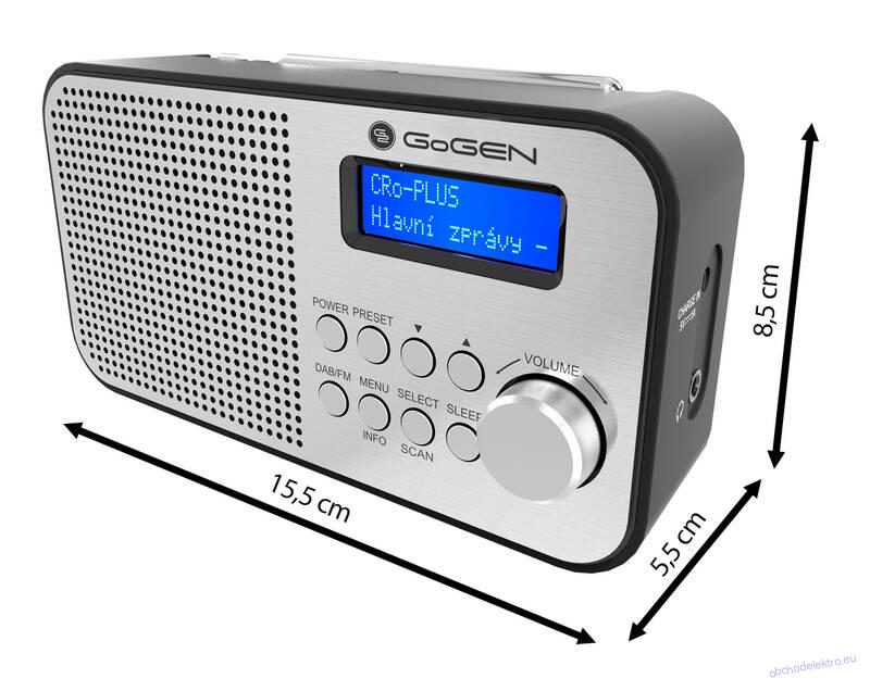 Radiopřijímač s DAB+ GoGEN DAB 300 N stříbrný