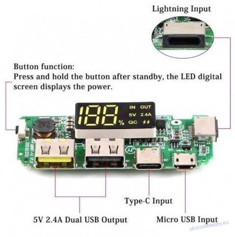 Napájecí modul pro powerbanku H961-U
