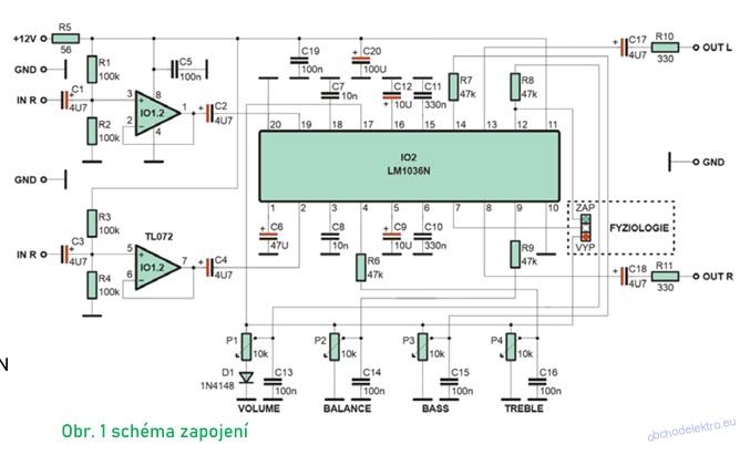 Korekční předzesilovač HiFi STAVEBNICE