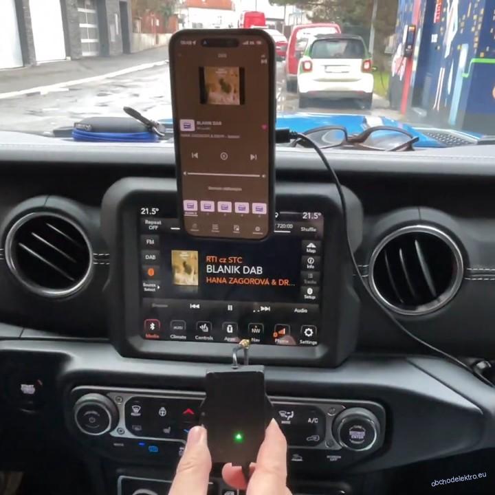 FM + DAB přijímač do auta - smartphone APP (ovládaný chytrým telefonem)