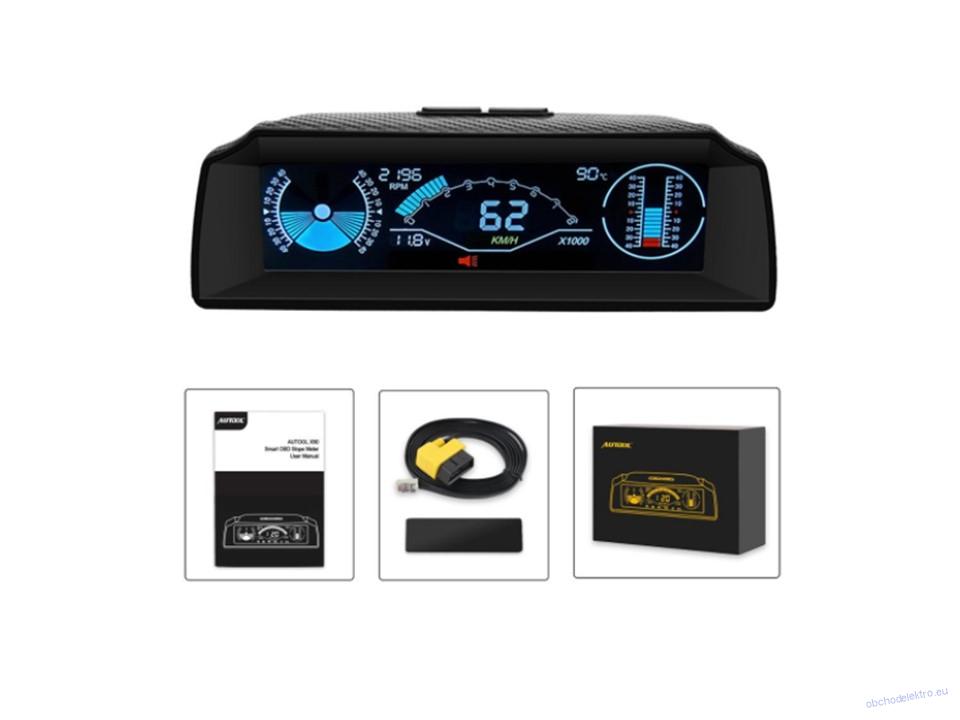 Palubní DISPLEJ 5,2" LCD, OBDII s vestavěným víceosým gyroskopem