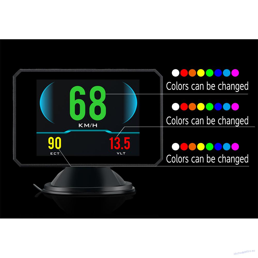Palubní DISPLEJ 2,8" LCD, OBDII, FULL
