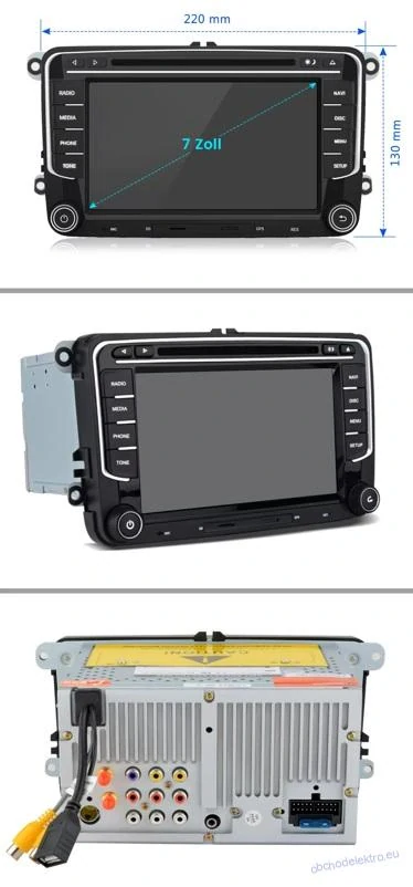 VW SKZ Seat 2DIN DVD GPS iGO Primo USB SD