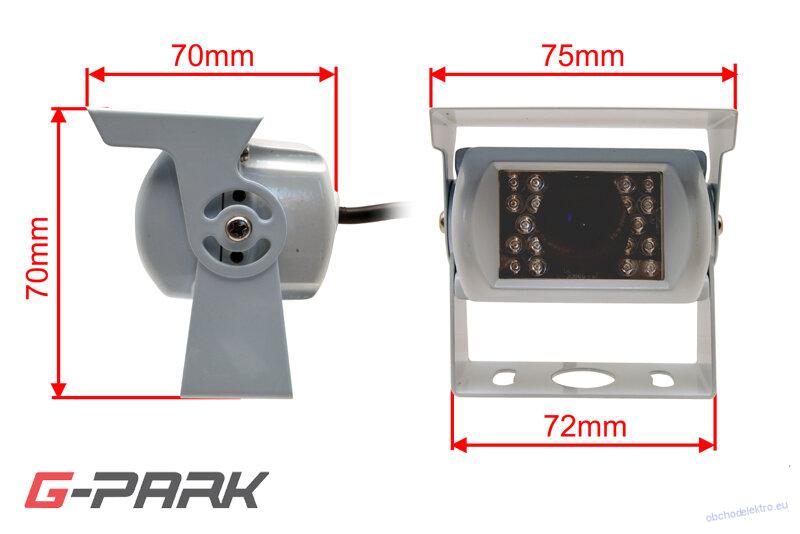 CCD zadní parkovací kamera 12 / 24V - bílá