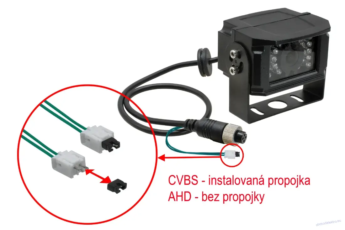 RVC-16 AHC CVBS univerzální zadní parkovací kamera černá
