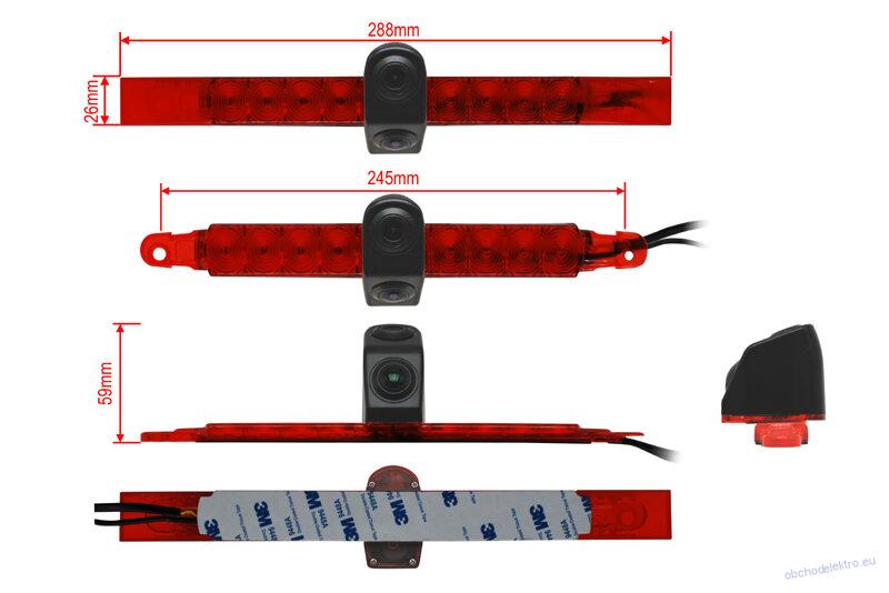 CMOS univerzální dvojitá zpětná kamera v brzdovém světle